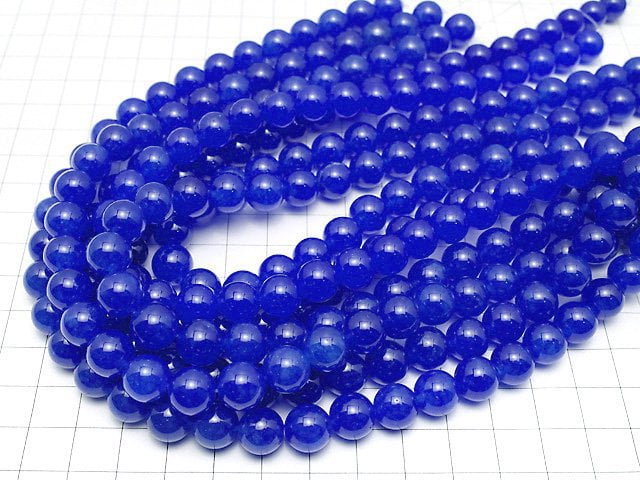 Blue Jade Round 10mm NO.2 1strand beads (aprx.15inch/36cm)