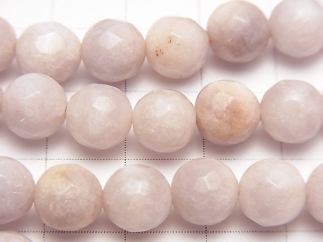 1strand $6.79! Purple & White Jade 64Faceted Round 8mm 1strand beads (aprx.15inch / 37cm)