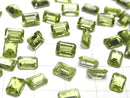 [Video]High Quality Peridot AAA- Loose stone Rectangle Faceted 7x5mm 3pcs