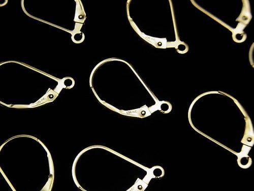 14KGF Pierced Earrings French Hook (Lever Back) 15x10mm 1pair