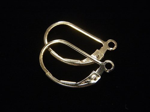 14KGF Pierced Earrings French Hook (Lever Back) 15x10mm 1pair