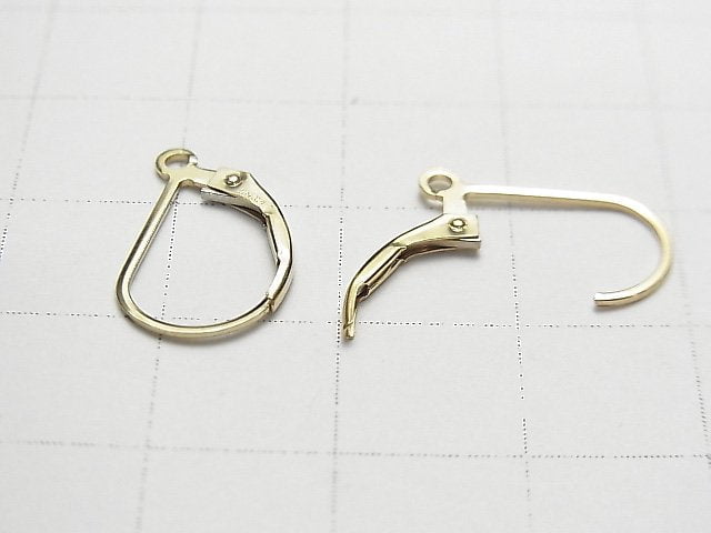 14KGF Earrings French hook (lever back) 15x10mm 1pair