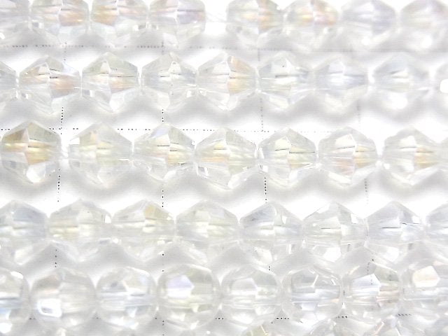[Video] Aqua Crystal  16Faceted 6mm half or 1strand beads (aprx.15inch/38cm)
