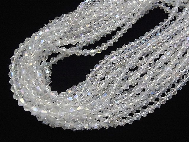 [Video] Aqua Crystal  16Faceted 6mm half or 1strand beads (aprx.15inch/38cm)