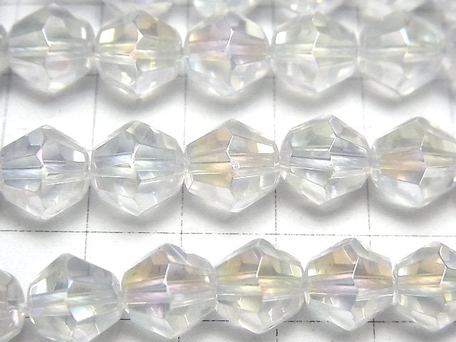 [Video] Aqua Crystal  16Faceted 10mm half or 1strand beads (aprx.15inch/38cm)