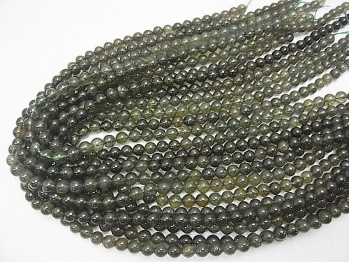 Kornerupine AAA- Round 6mm 1/4 or 1strand beads (aprx.15inch/38cm)