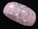1strand $19.99! Rose Quartz AA + 2 holes Faceted Rectangle 25 x 11 x 8 mm 1 strand (Bracelet)