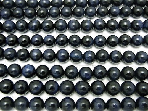 [Video] Midnight blue color Tiger's Eye AAA Round 10 mm half or 1 strand beads (aprx.15 inch / 37 cm)