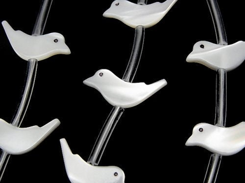 High Quality Mother of Pearl MOP AAA White Bird Shape Half or 1strand (Approx 18pcs)