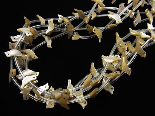High Quality Mother of Pearl MOP AAA Beige Bird Shape 1strand (Approx 18pcs )