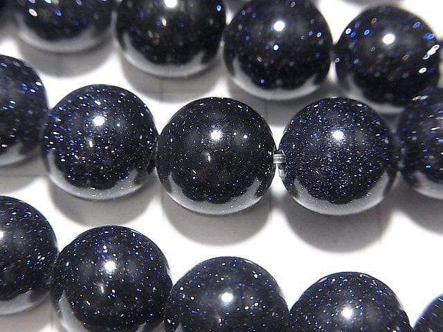 1strand $7.79! Blue Golden Sand Stone Round 10mm [2mm hole] 1strand beads (aprx.15inch / 36cm)
