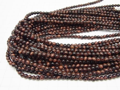 1strand $3.79! Red Tiger's Eye AA ++ Round 4mm 1strand beads (aprx.15inch / 37cm)