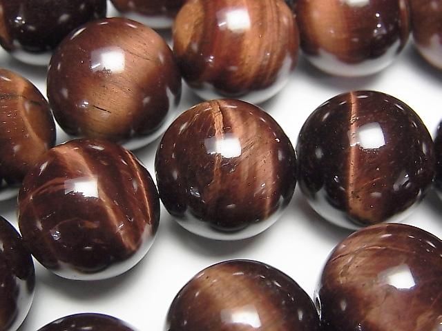 [Video] Red Tiger's Eye AA++ Round 18mm 1/4 or 1strand beads (approx. 15 inches/36 cm)