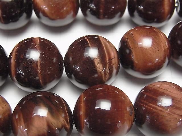 [Video] Red Tiger's Eye AA++ Round 18mm 1/4 or 1strand beads (approx. 15 inches/36 cm)