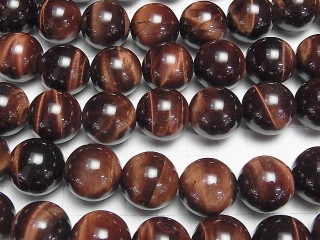 [Video] Red Tiger's Eye AA++ Round 18mm 1/4 or 1strand beads (approx. 15 inches/36 cm)