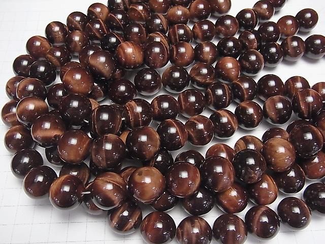 [Video] Red Tiger's Eye AA++ Round 18mm 1/4 or 1strand beads (approx. 15 inches/36 cm)