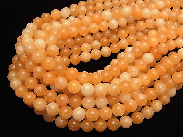1strand $5.79! Orange Jade Round 10mm 1strand beads (aprx.15inch / 38cm)