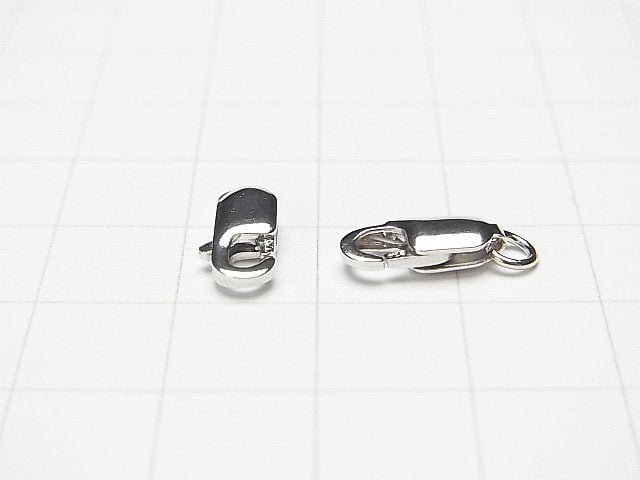 Silver925 Lobster (with Jump Ring) 8mm,10mm,12mm,14mm Rhodium Plated 2pcs