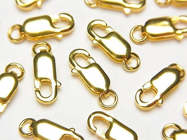 925純銀龍蝦扣（帶開口圈）8mm、10mm、12mm、14mm 18KGP 1個