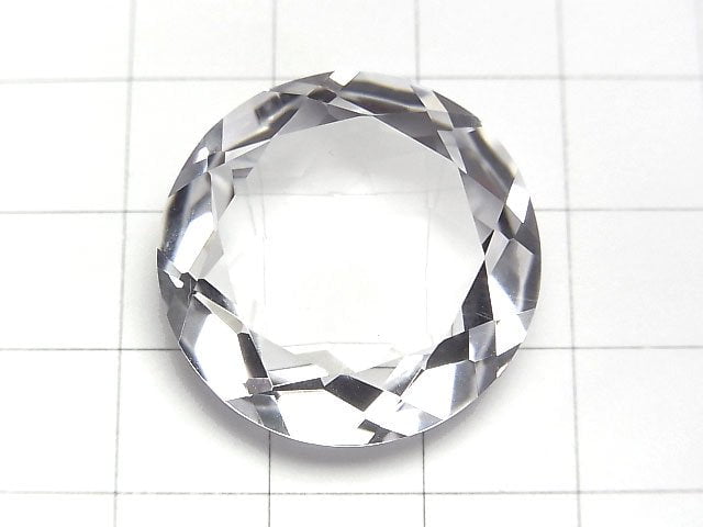 [Video]Crystal Quartz AAA Round Faceted 25x25mm 1pc