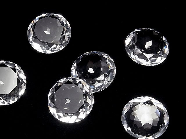 [Video]Crystal Quartz AAA Round Faceted 25x25mm 1pc