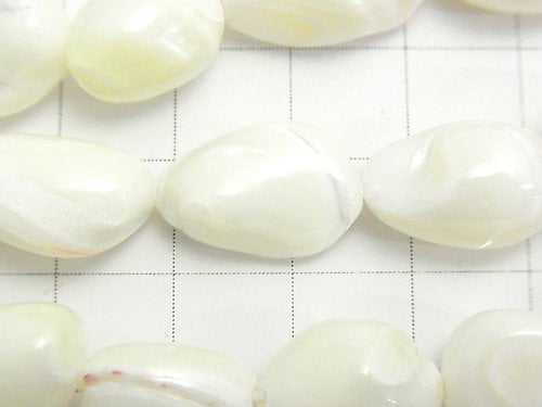 Mother of Pearl MOP White Nugget 1strand beads (aprx.15inch/36cm)