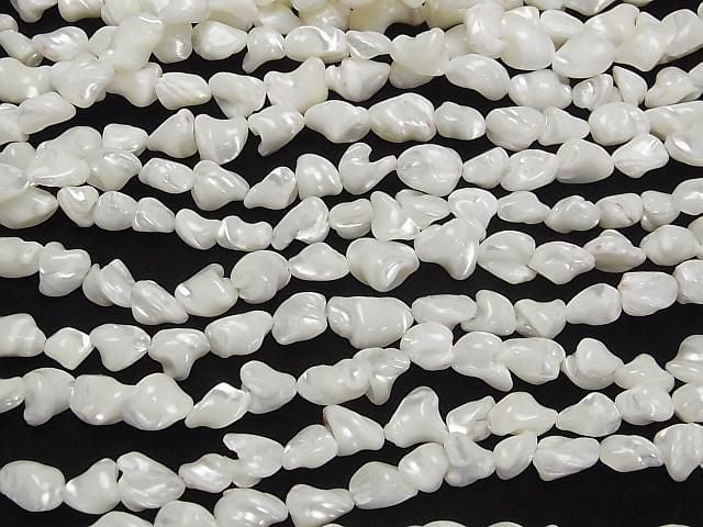Mother of Pearl MOP White Nugget 1strand beads (aprx.15inch/36cm)