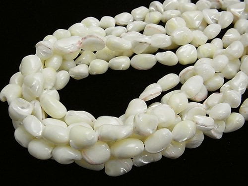 Mother of Pearl MOP White Nugget 1strand beads (aprx.15inch/36cm)