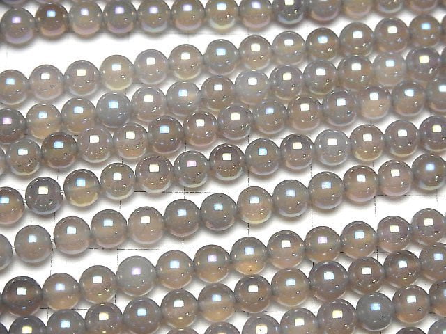 [Video] 1strand $5.79! Flash, gray Onyx Round 6mm 1strand beads (aprx.15inch / 37cm)