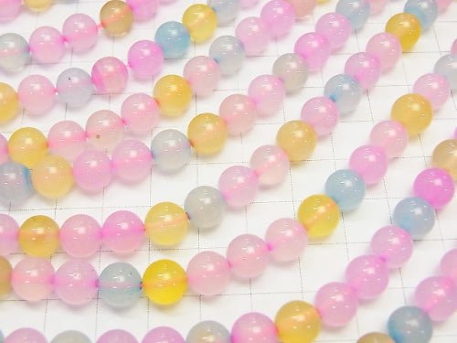 1strand $6.79! Candy color Chalcedony Round 8mm 1strand beads (aprx.14inch / 35cm)