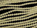 Pastel yellow color Jade Round 4mm 1strand beads (aprx.15inch/36cm)
