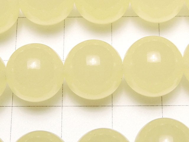 1strand $6.79! Pastel Yellow Color Jade Round 12mm 1strand beads (aprx.15inch / 36cm)