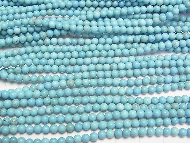 Magnesite Turquoise  Round 3mm 1strand beads (aprx.15inch/37cm)