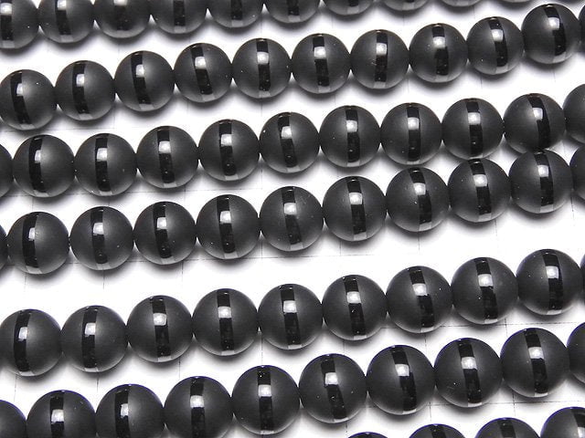 1strand $4.79! Line Carved Frost Onyx Round 8mm 1strand beads (aprx.15inch / 38cm)
