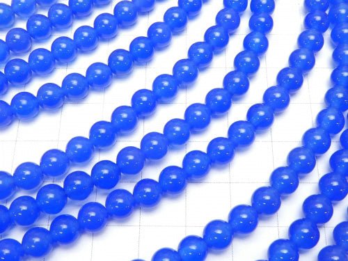 Blue agate AAA Round 6mm 1strand beads (aprx.14inch/35cm)