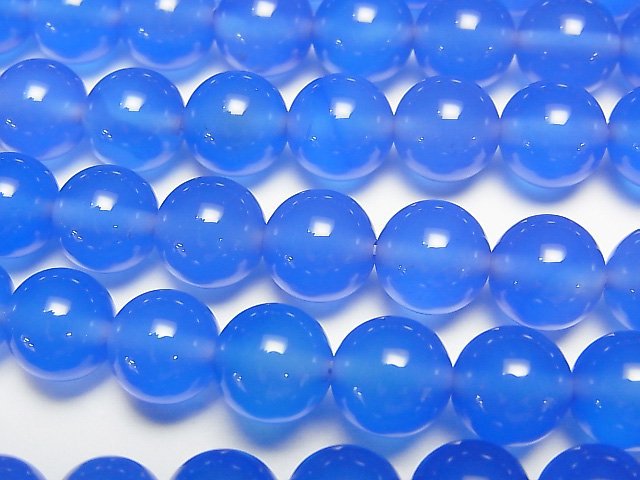 Blue agate AAA Round 8mm 1strand beads (aprx.15inch/36cm)