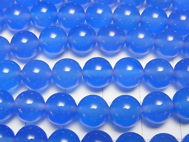 Blue agate AAA Round 8mm 1strand beads (aprx.15inch/36cm)