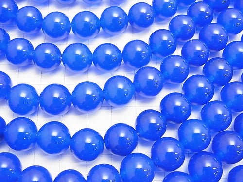 Blue Agate AAA Round 12 mm half or 1 strand beads (aprx.15 inch / 36 cm)