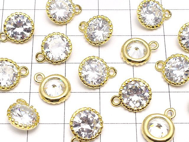 2pcs $2.99! Metal Parts CZ Brilliant Cut Charm 12 x 9.5 x 5 mm Gold Color 2 pcs