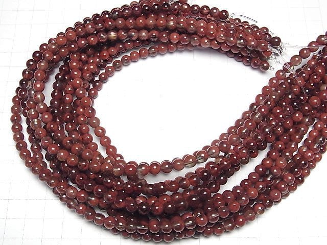 [Video] Tibetan Andesine AAA Round 6 mm 1/4 or 1strand beads (aprx.15 inch / 38 cm)