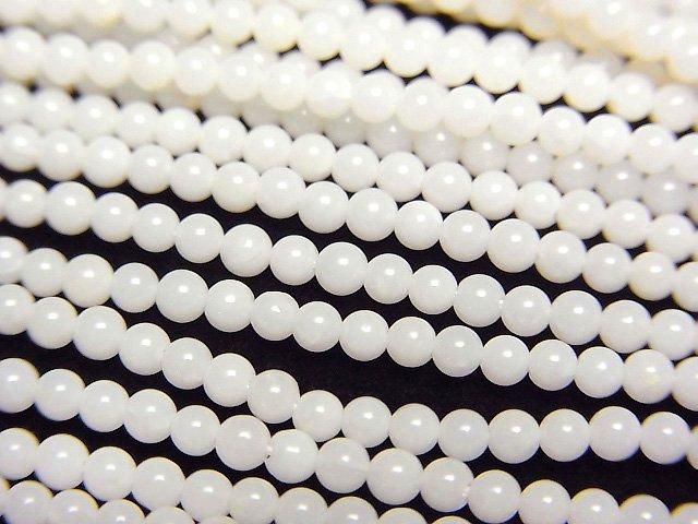 [Video] White Coral Round 2mm 1-strand beads (approx. 15 inches/38 cm)
