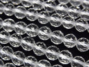 Crystal Quartz, Faceted Round, Triangle Gemstone Beads