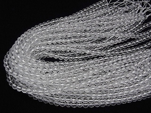 [Video]High Quality! Crystal AAA Triangle Faceted Round 6mm half or 1strand beads (aprx.15inch/38cm)