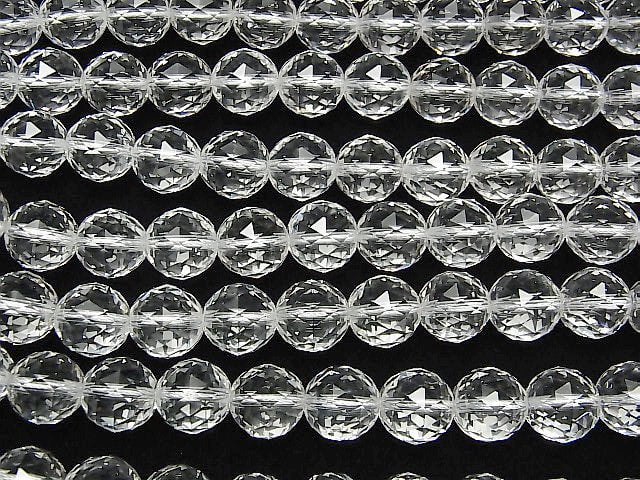 [Video] High Quality! Crystal AAA Triangle Faceted Round 12 mm 1/4 or 1strand beads (aprx.15 inch / 36 cm)