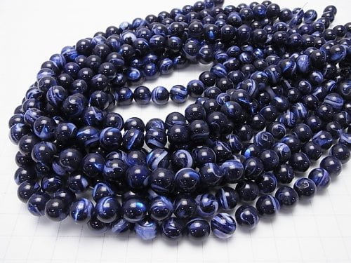 1strand $9.79! Mother of Pearl MOP Blue Round 10mm 1strand beads (aprx.15inch / 38cm)