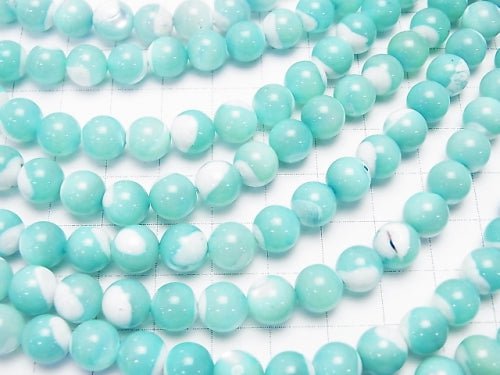 1strand $7.79! Mother of Pearl MOP Light Blue Round 8mm 1strand beads (aprx.15inch / 38cm)