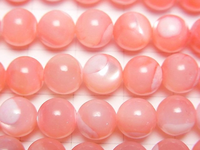 [Video]Mother of Pearl MOP Pink Round 8mm 1strand beads (aprx.15inch/38cm)