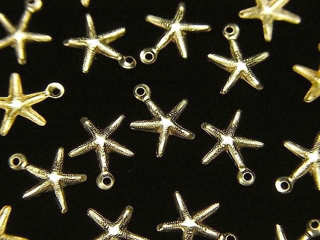 14K包金墜飾 9x8mm 海星 (海星) 2個