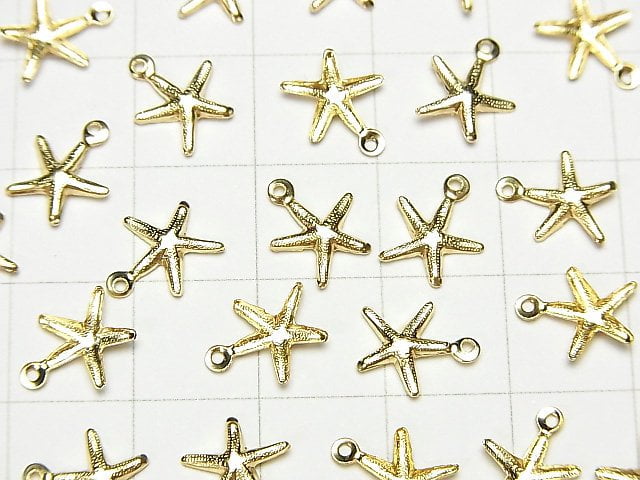 14KGF Charm 9x8mm Starfish (Starfish) 2pcs