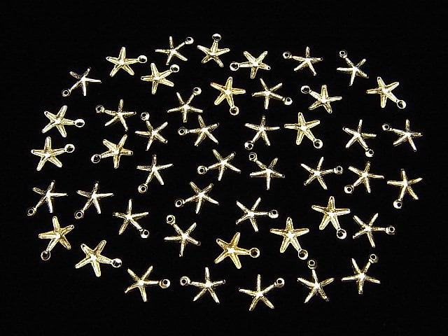 14KGF Charm 9x8mm Starfish (Starfish) 2pcs